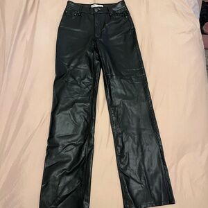 Zara Faux Leather Black Pants